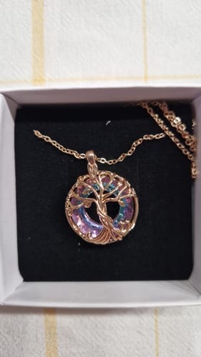 Customer photo review of Tree of Life Necklace - Crystal Circle