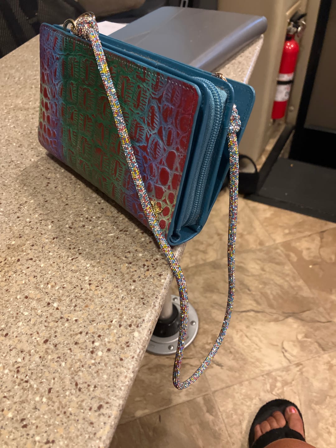 Customer photo review of SPIRAL Strap -  Phone / Purse - Confetti