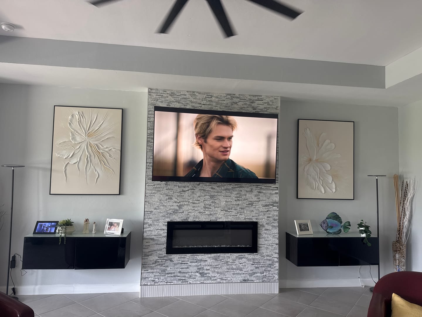 Customer photo review of Flower Textured Painting Canvas #FP057