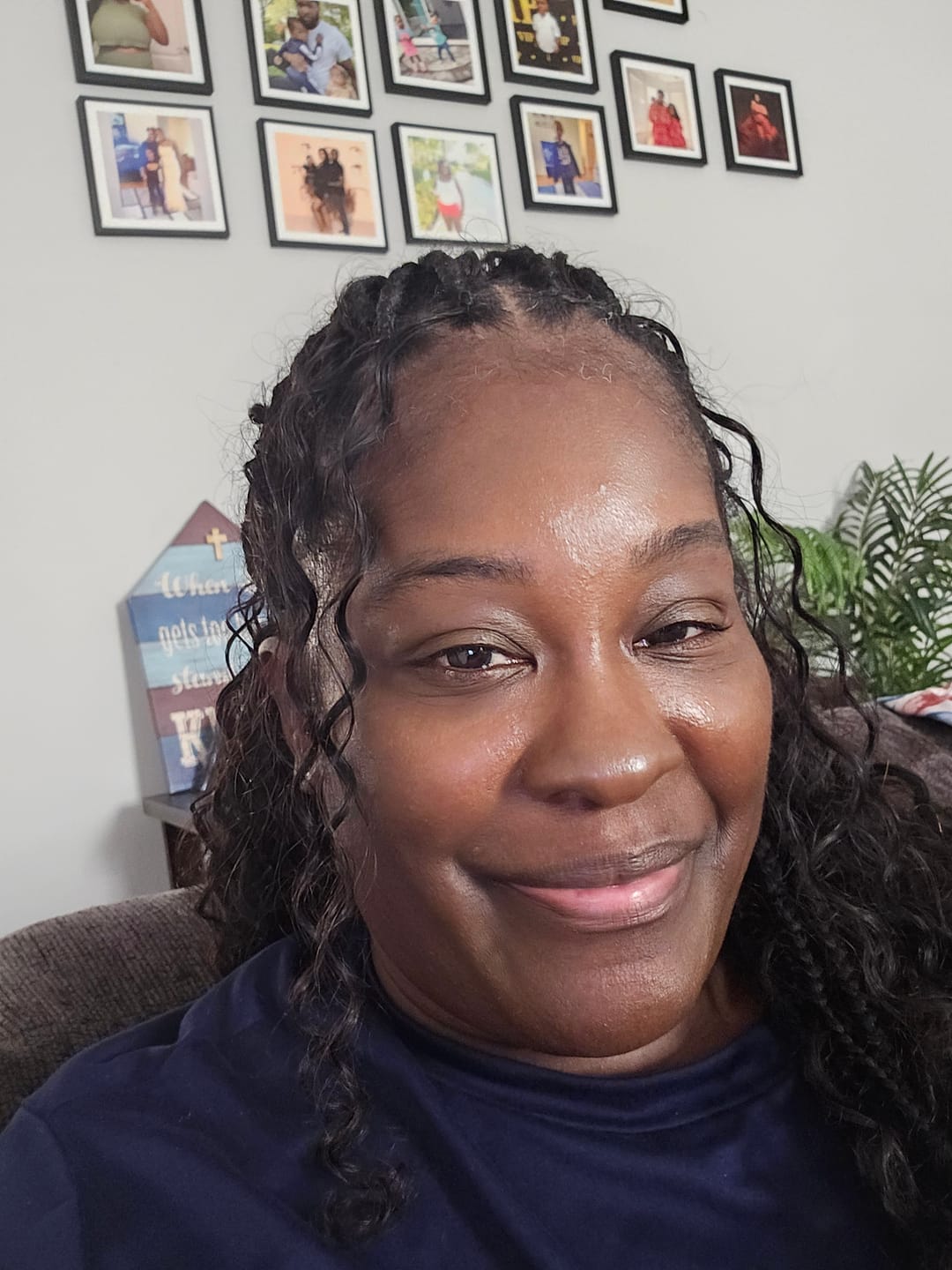 Customer photo review of Water Wave Bulk Hair Extensions for Boho Knotless Braiding
