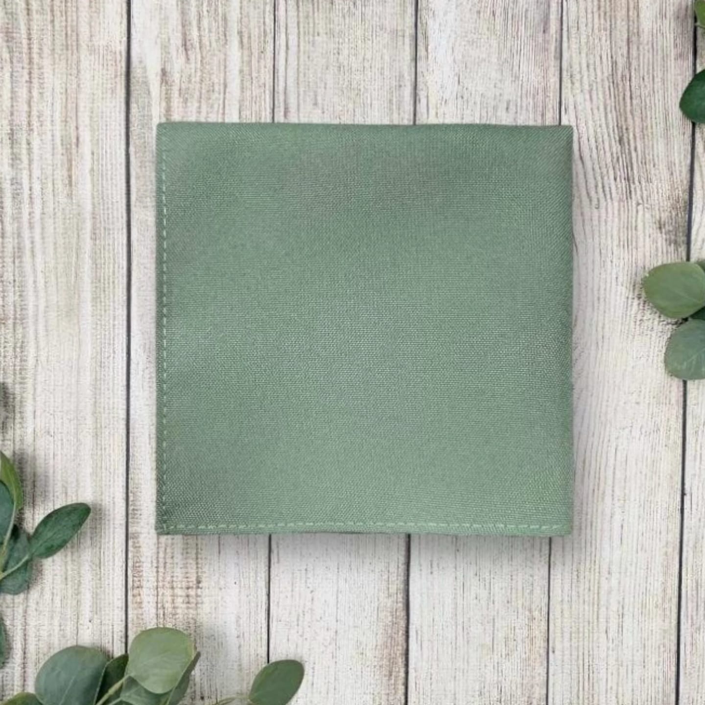 Customer photo review of Dusty Sage Pocket Square- Sage Green in Cotton