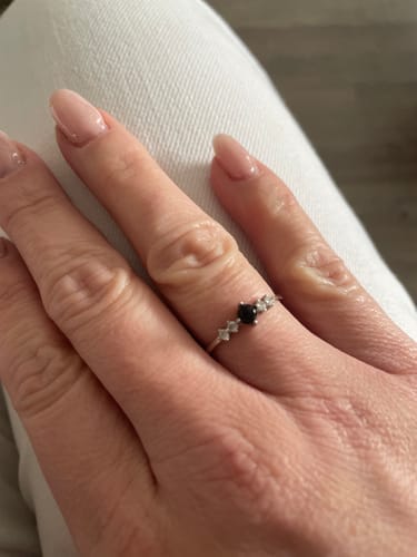Customer photo review of Obsidian Ring - Pearl Cut