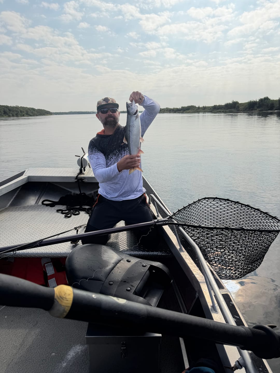 Customer photo review of Salmon Sport Tec Hooded Long Sleeve – Men's