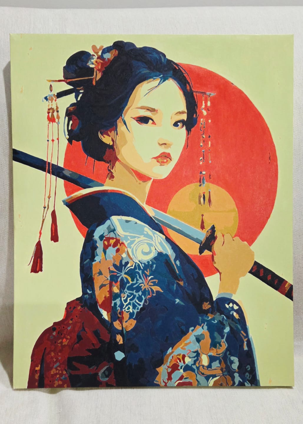 Customer photo review of A warrior woman | Paint by Number