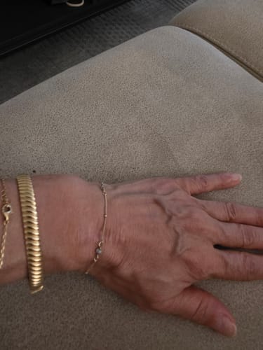 Customer photo review of Moonstone Bracelet - Silver with Gold Plating