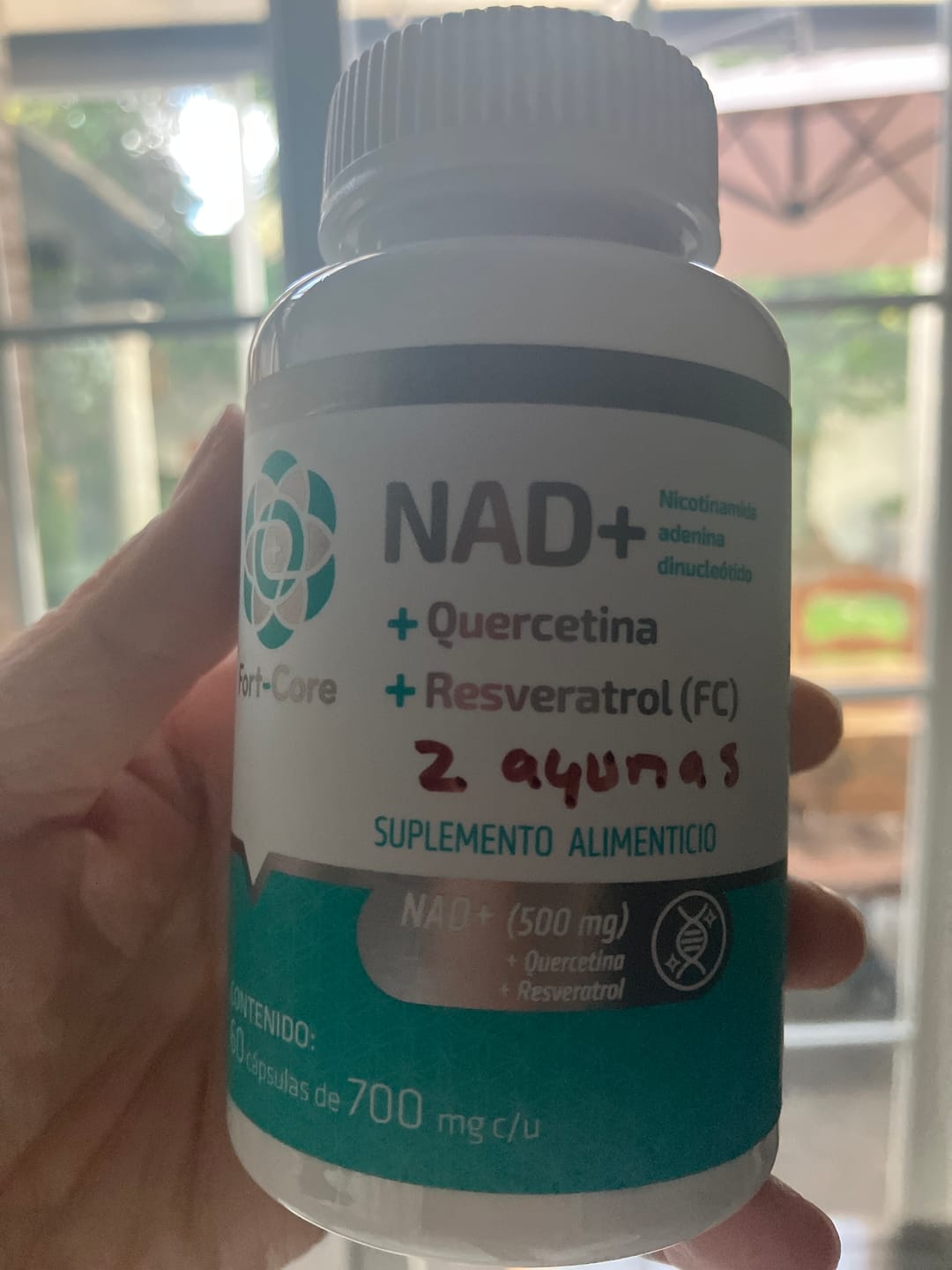 Customer photo review of NAD+ Quercetina y Resveratrol Fort Core