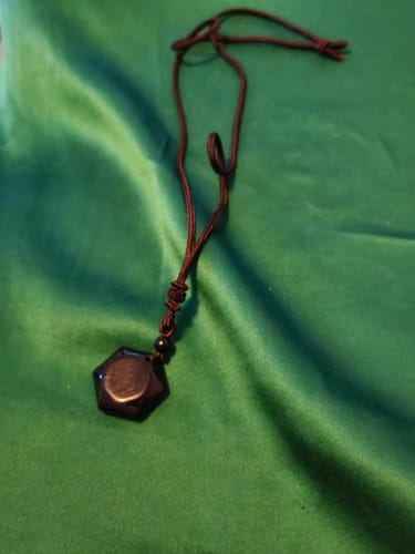 Customer photo review of Obsidian Necklace - Protection Talisman
