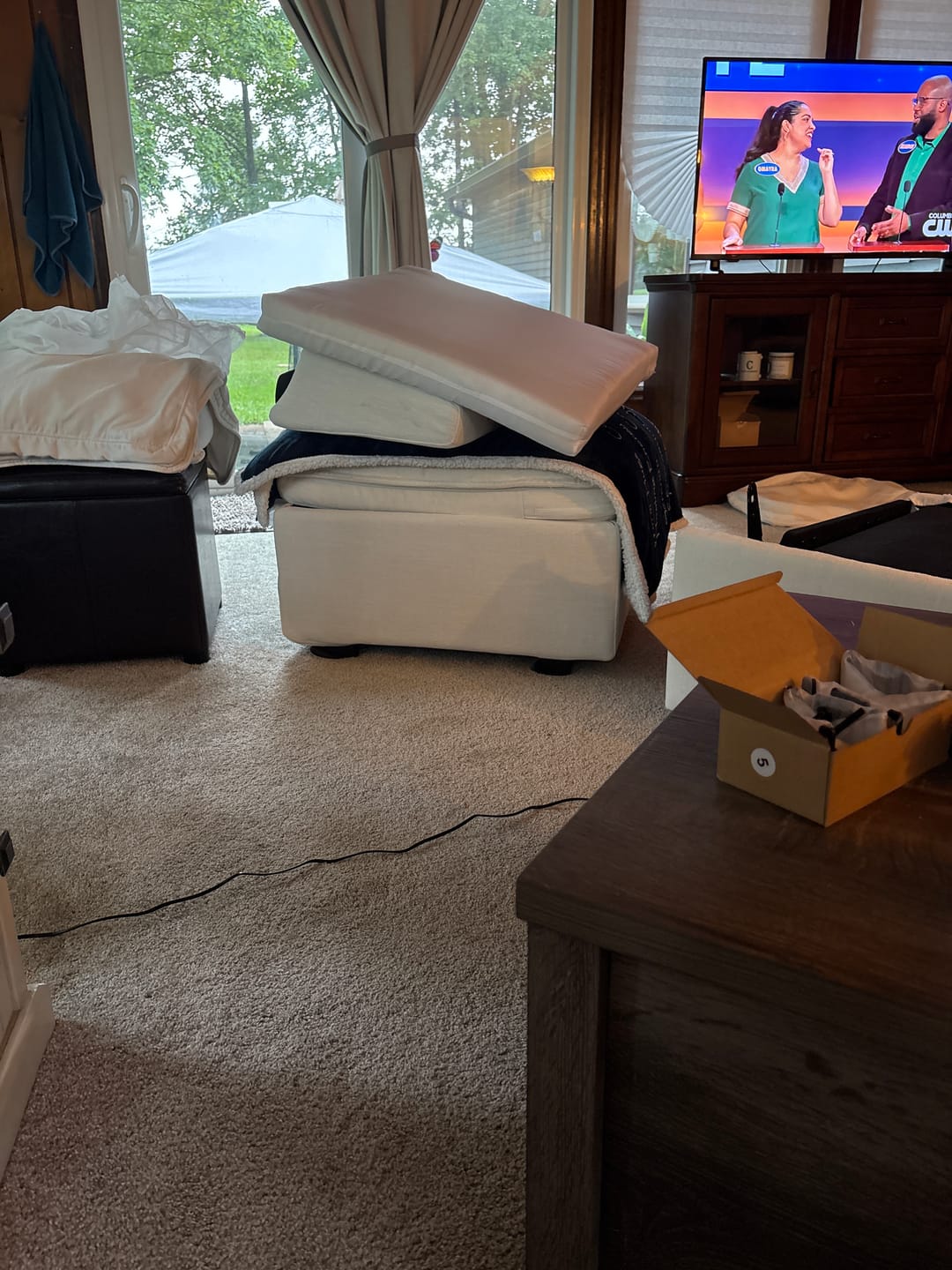 Customer photo review of CloudCubo Reclining Sectionals Ottoman