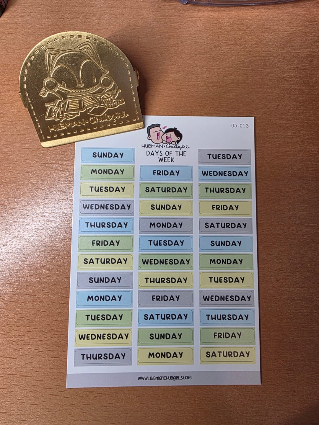Customer photo review of Days of the Week - Capture the Day Planner Stickers