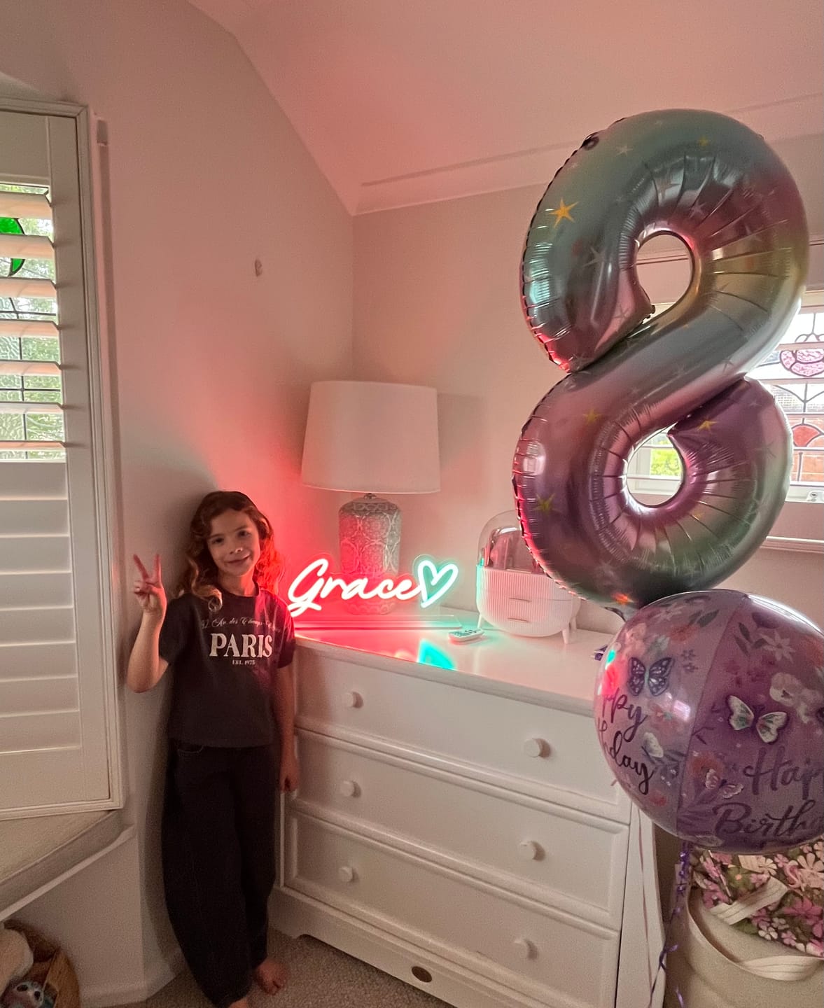 Customer photo review of Custom Neon Signs for Kids Rooms
