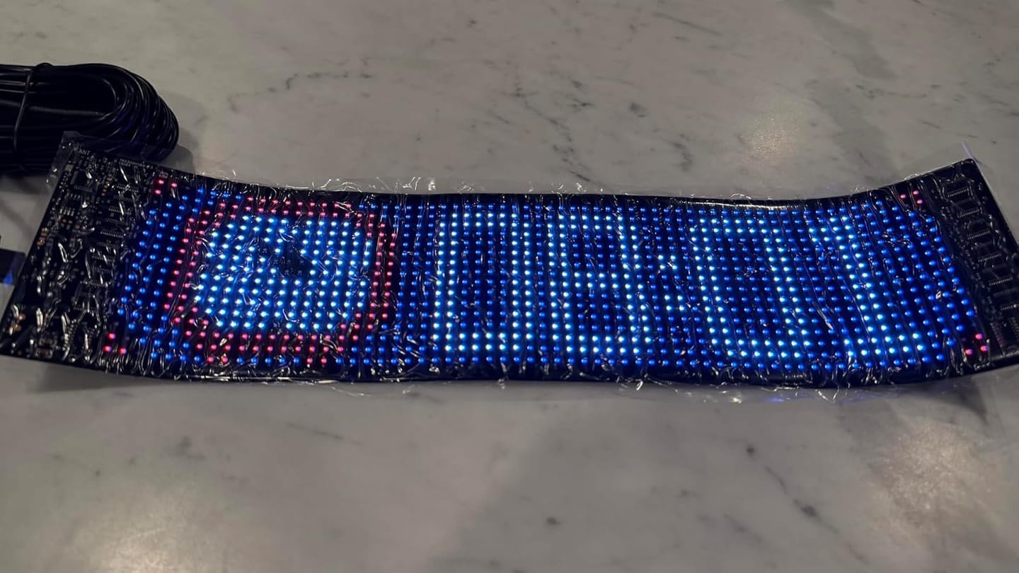 Customer photo review of BOLTHUT™ Flexible LED Matrix Panel — RGB Car Eyes, App & Remote