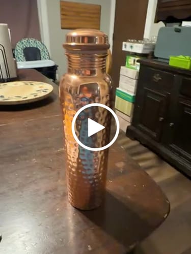 Customer video review of Certified Ayurveda® Pure Copper Water Bottles - V2 Hand-Hammered Edition