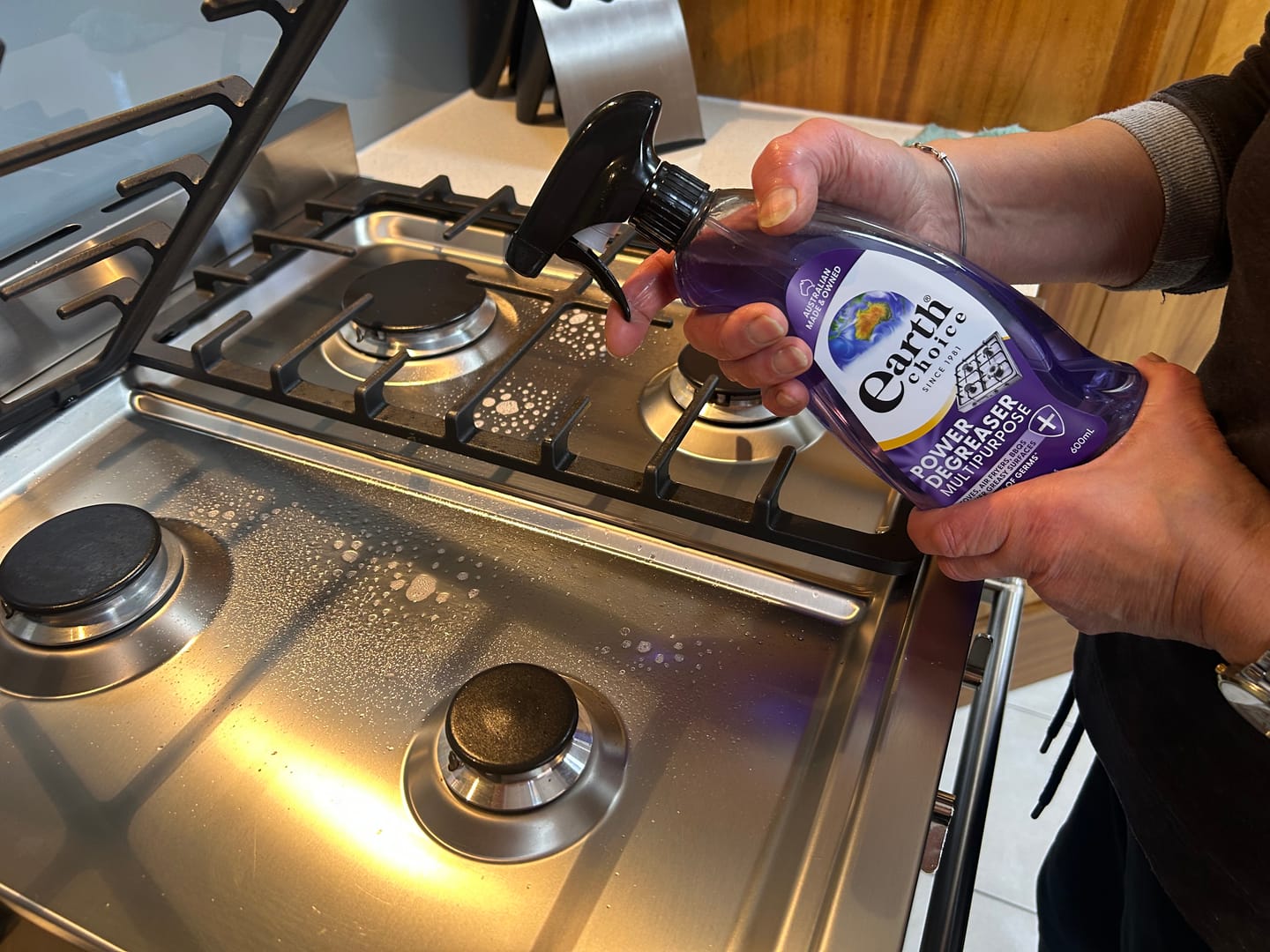 Customer photo review of Earth Choice Power Degreaser Multipurpose 600mL