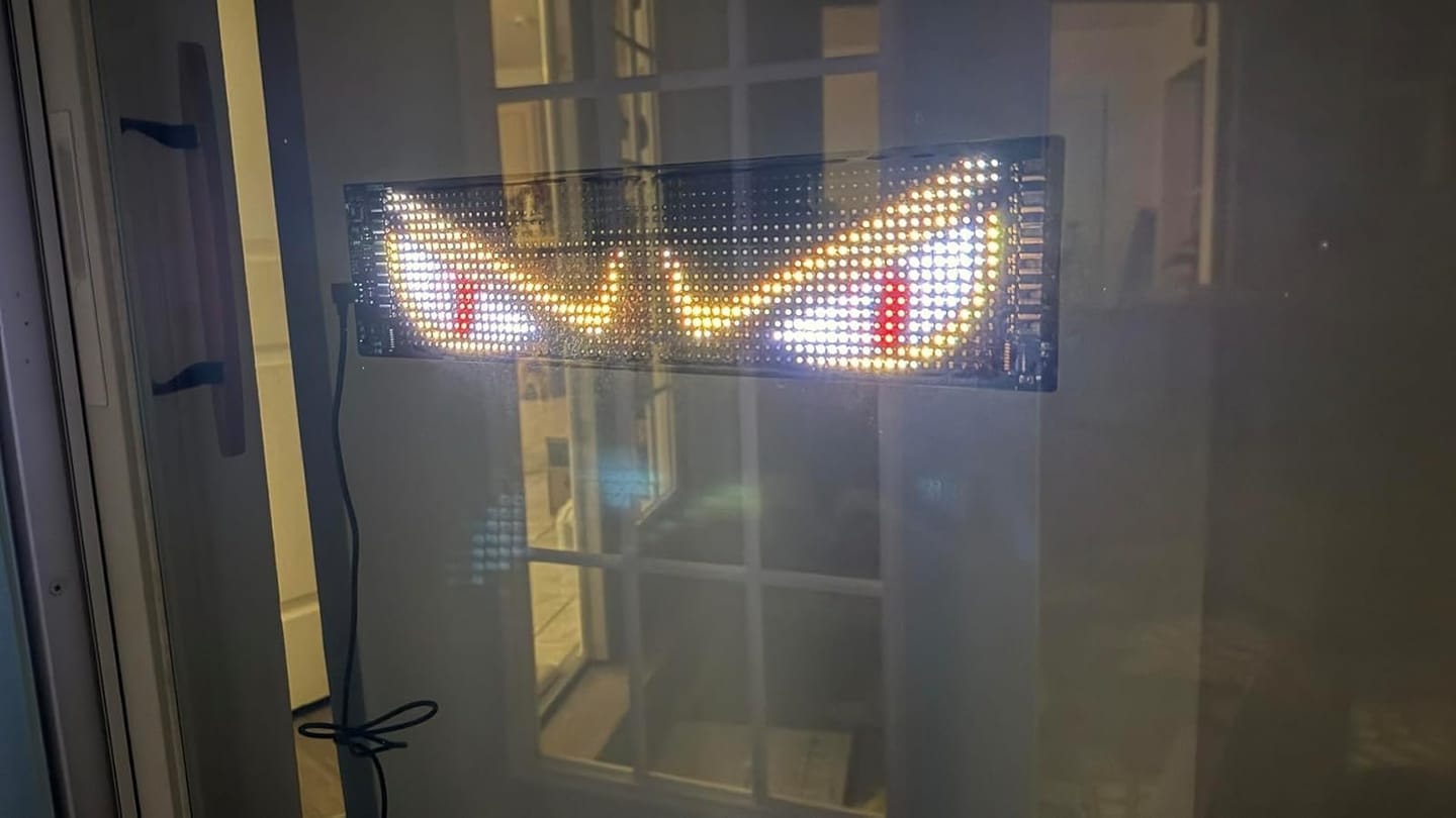 Customer photo review of BOLTHUT™ Flexible LED Matrix Panel — RGB Car Eyes, App & Remote