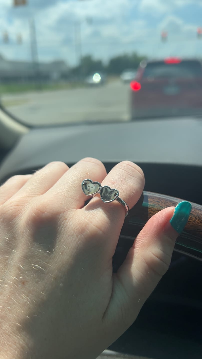 Customer photo review of Heart Locket Ring