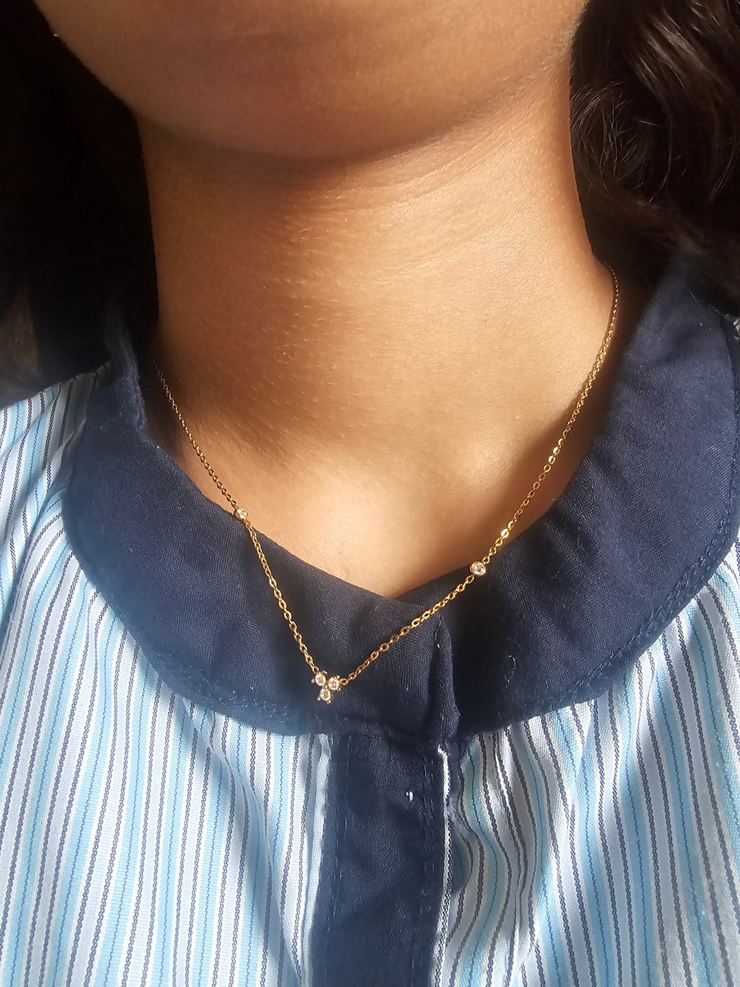 Customer photo review of Trio of Twinkle Necklace