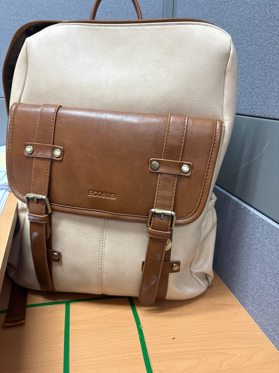Customer photo review of Scarlett Flip Zipper Vegan 15.6-Inch Backpack