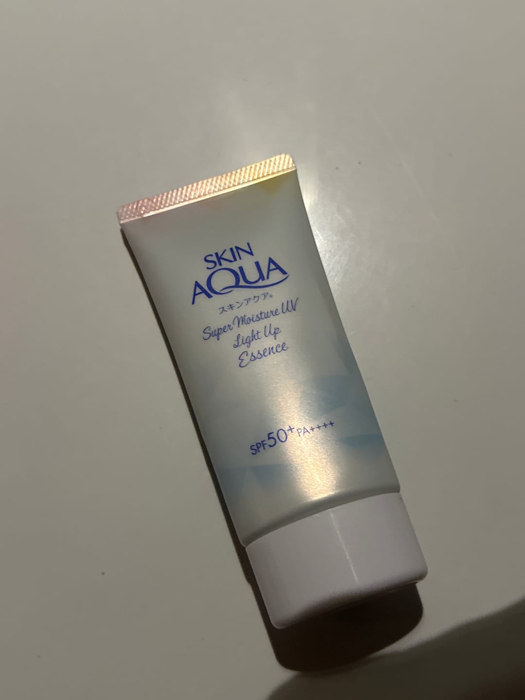 Customer photo review of Skin Aqua Super Moisture UV Light Up Essence 70g – Brightening Sunscreen SPF50+ PA++++
