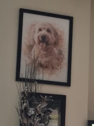 Customer photo review of Watercolour Realistic Portrait - Personalised Poster