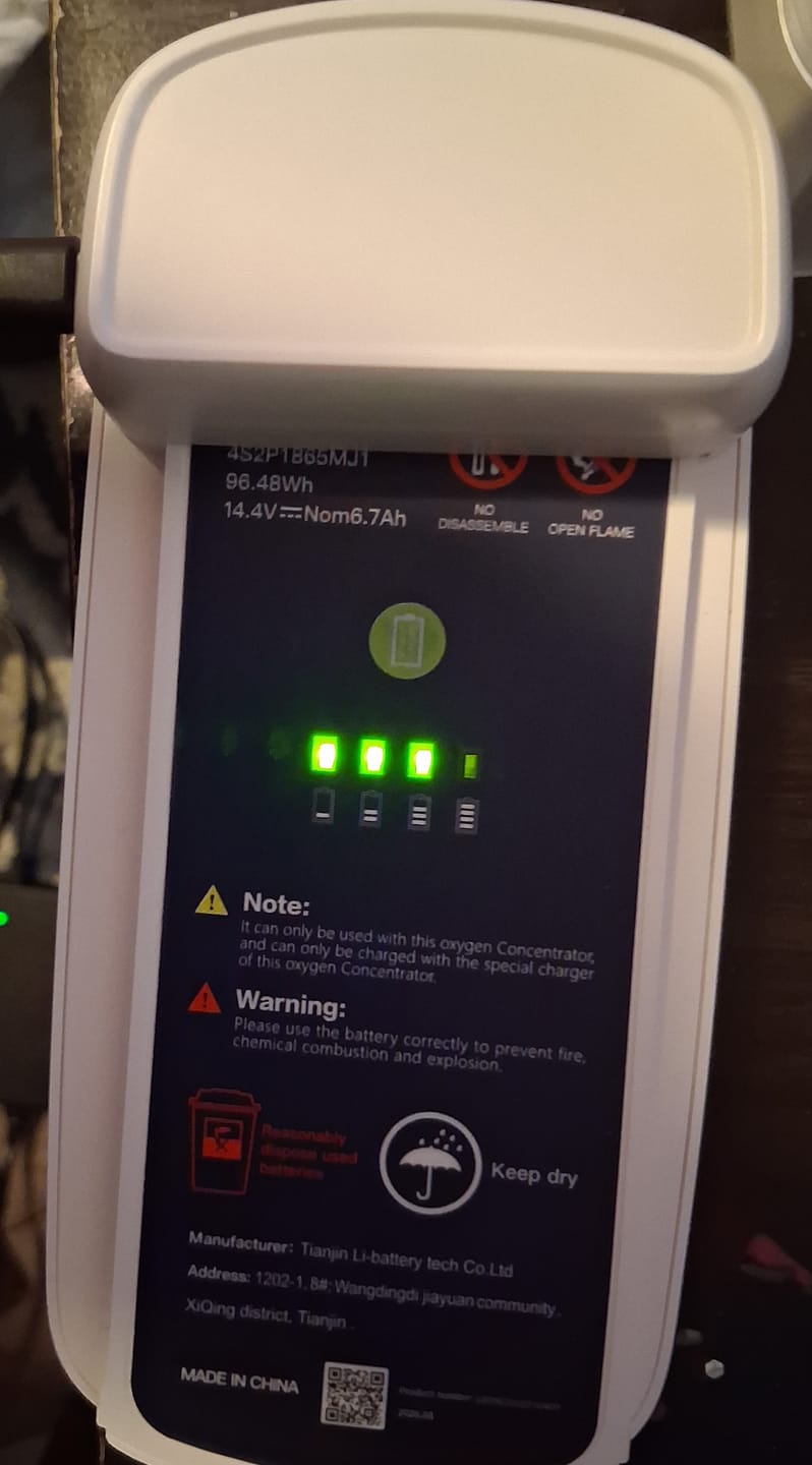 Customer photo review of Replacement Battery for VP-8G Portable Oxygen Concentrator