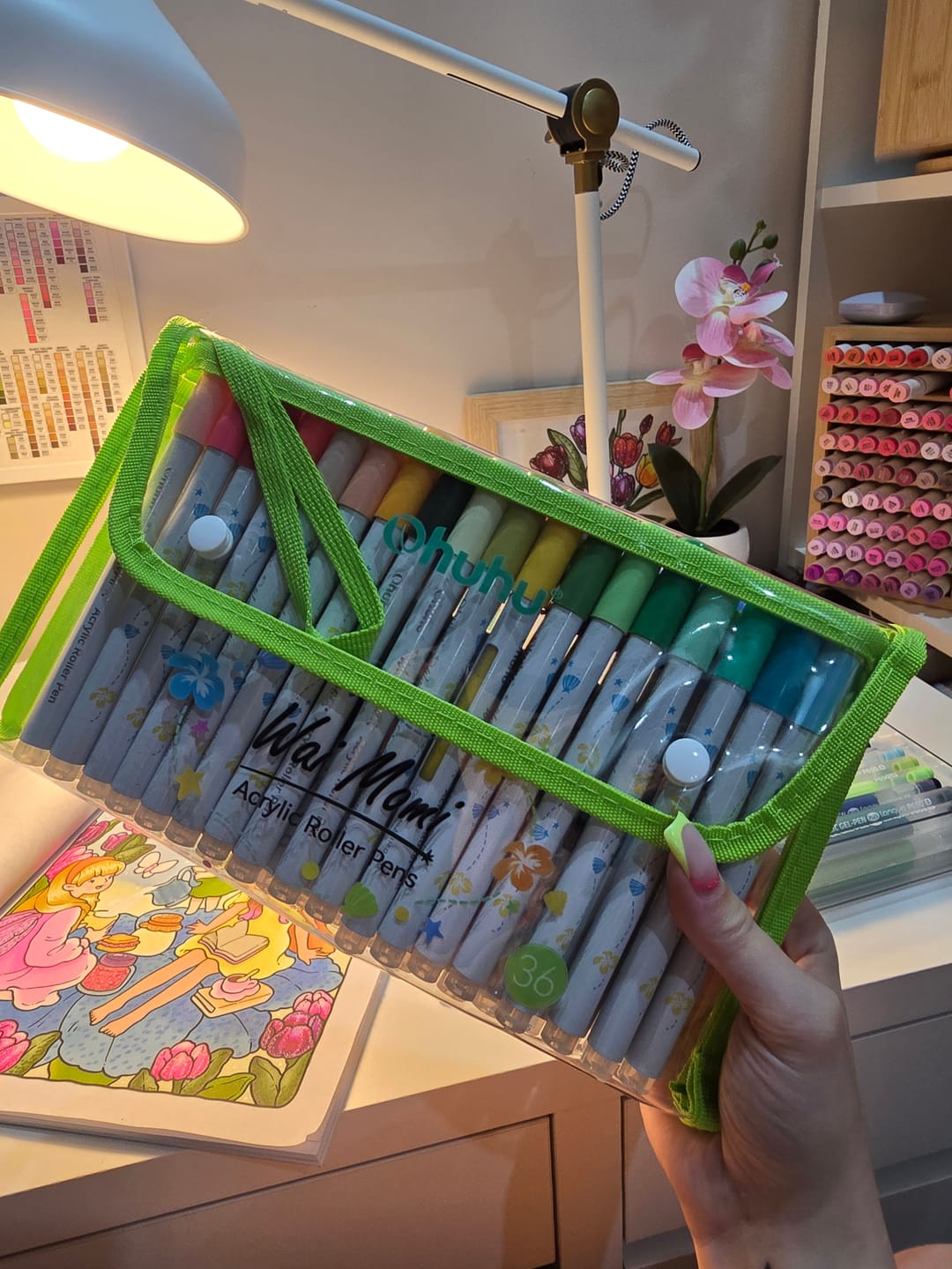 Customer photo review of Ohuhu Wai Momi Acrylic Gel Pens