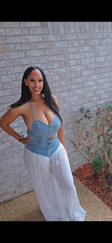 Customer photo review of Pleated Combo Pants