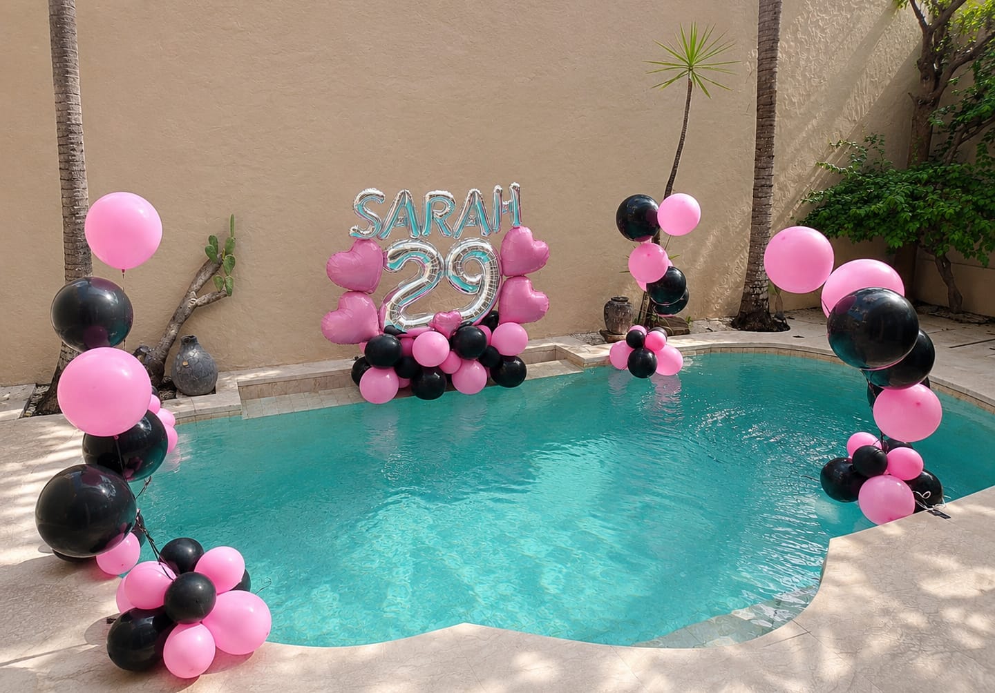 Customer photo review of 🎈 Pool Balloon Decoration Setup