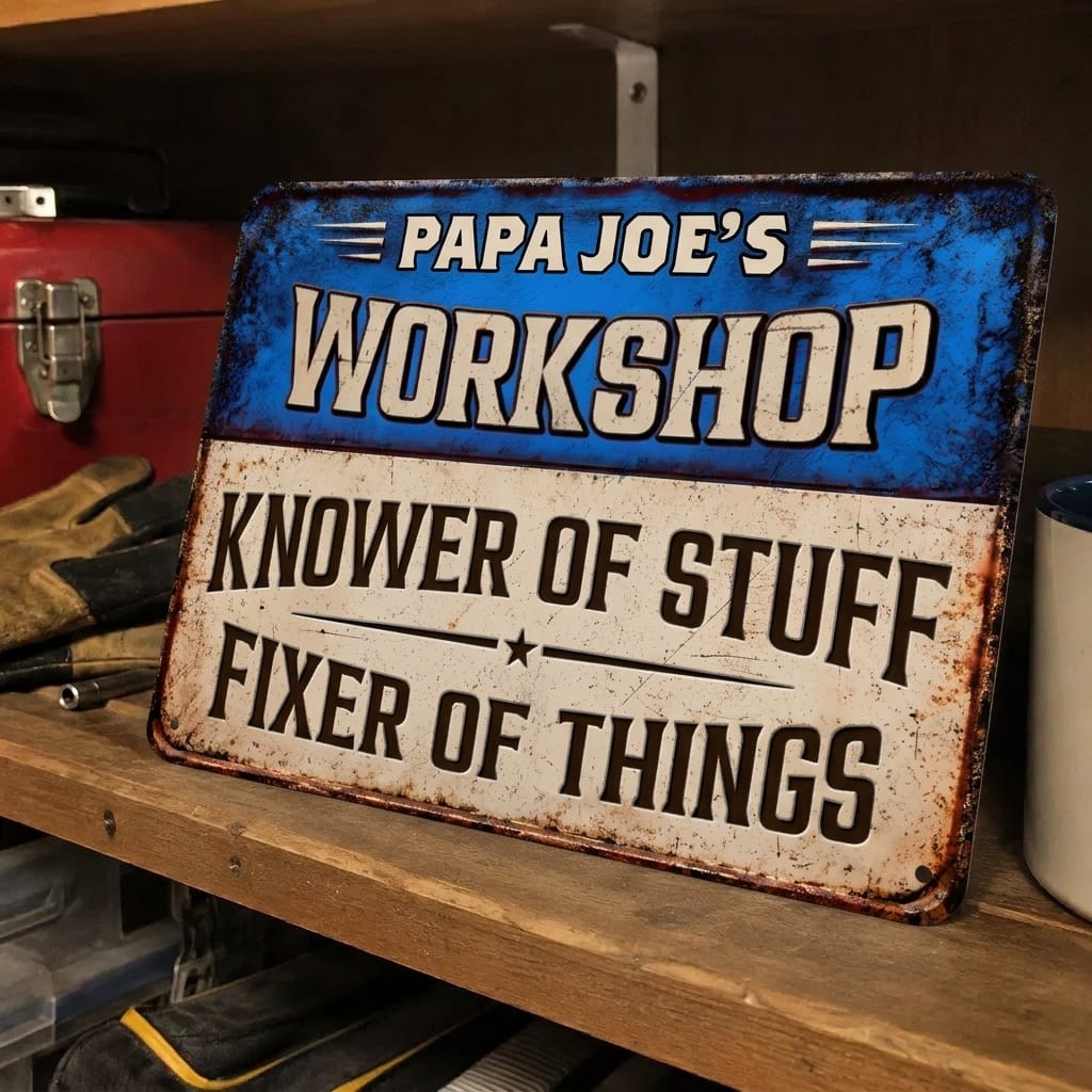 Customer photo review of This's His Garage Sign - Personalized Horizontal Garage Sign