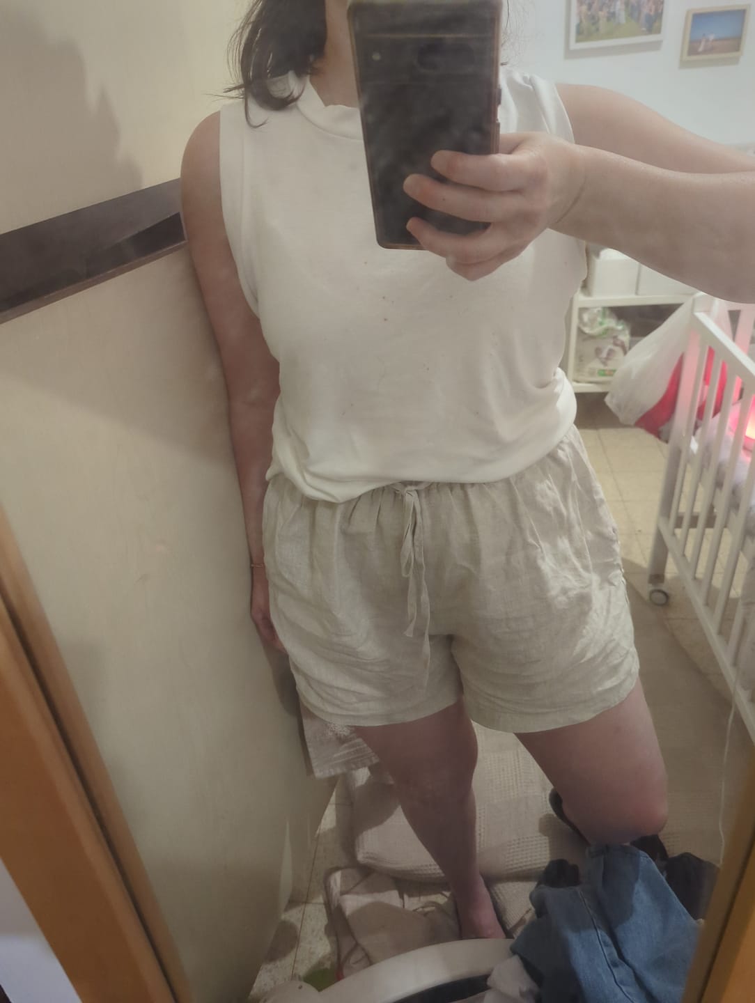 Customer photo review of גופיית ליבי לבנה