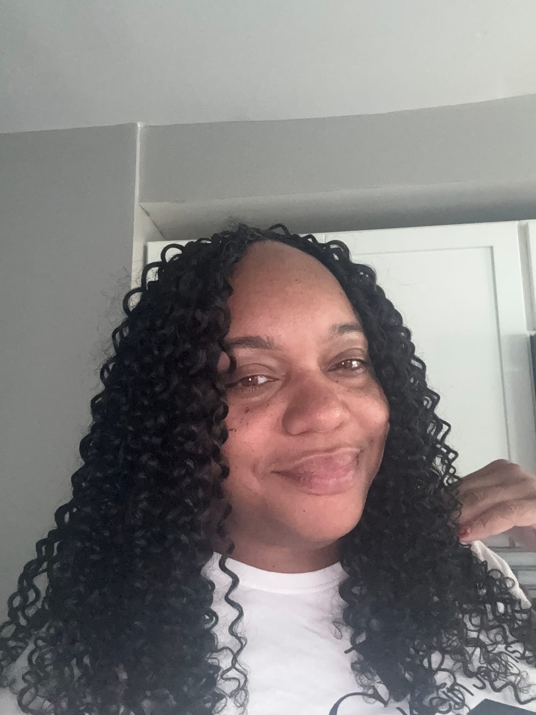 Customer photo review of Human Crochet Hair Water Wave For Miracle Knots