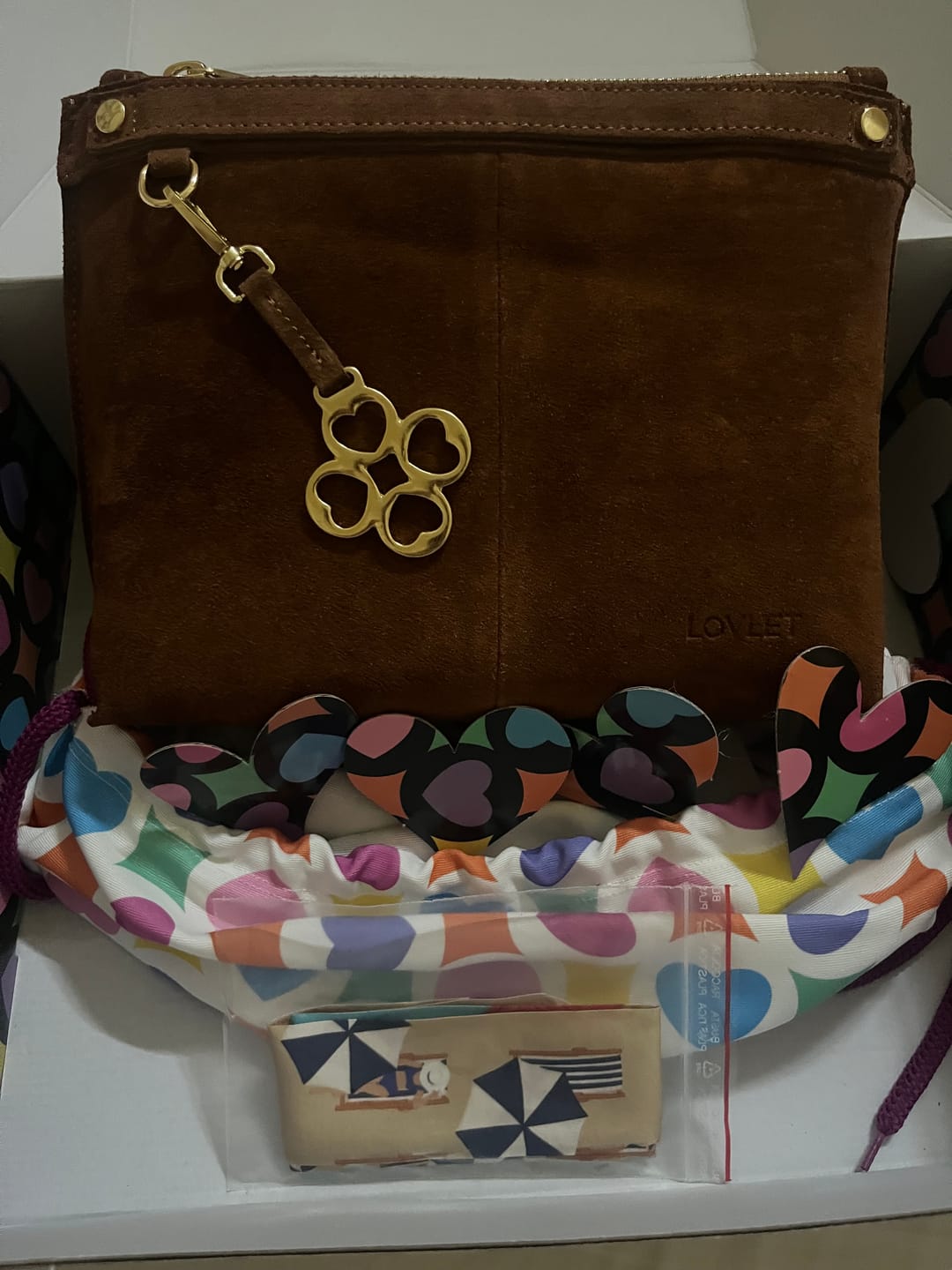 Customer photo review of BORSA MINI SOFY CAMOSCIO MARRONE