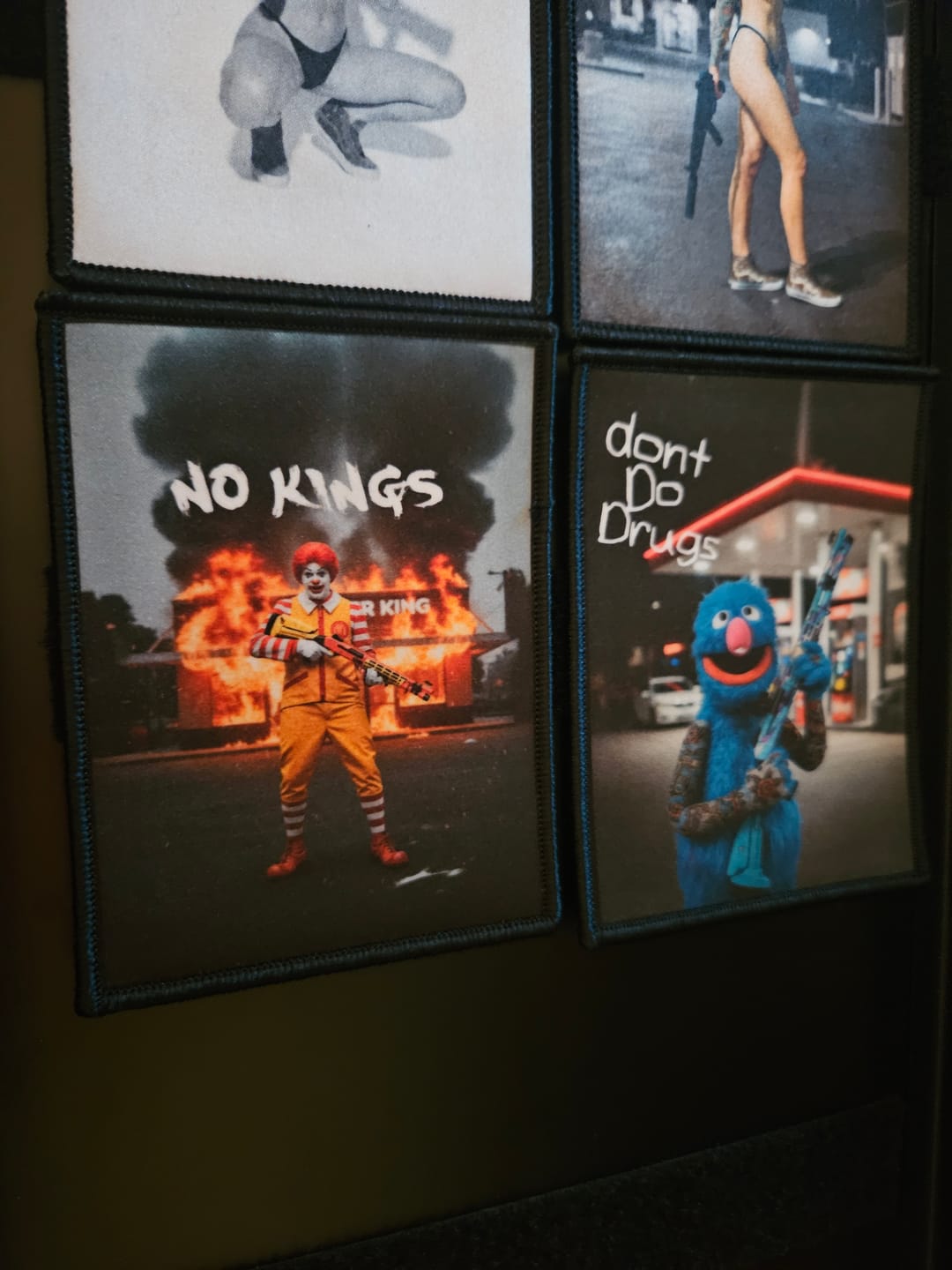 Customer photo review of No Kings - 4" x 3" Sublimation Velcro Morale Patch