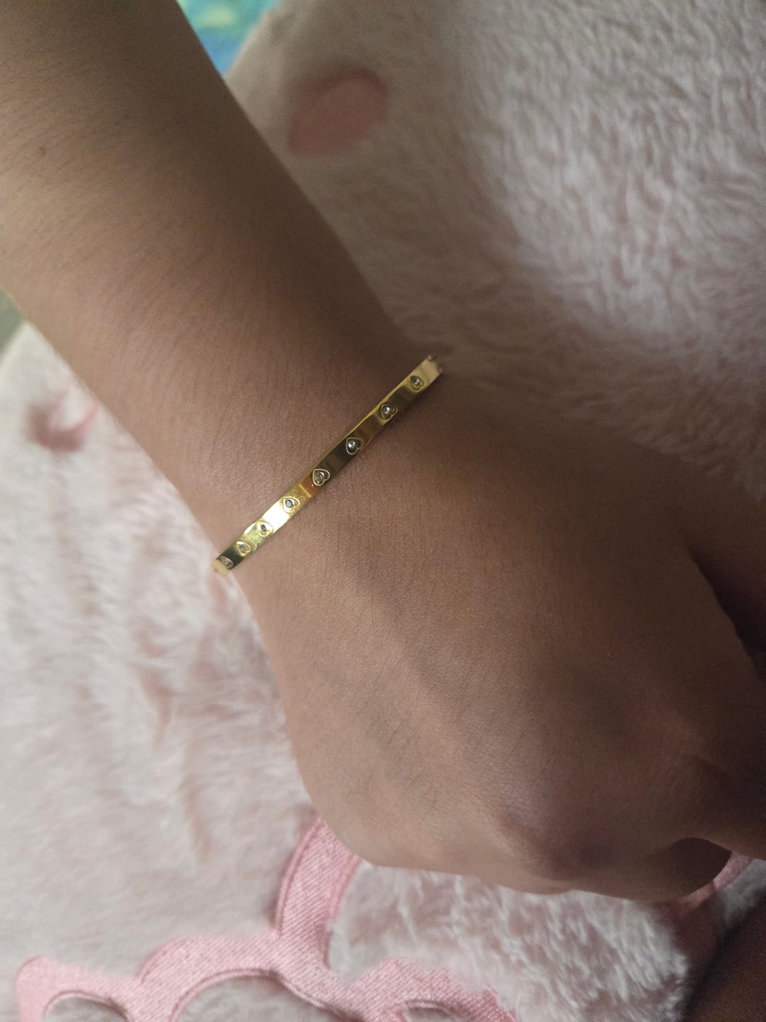 Customer photo review of Crystal Bangle Bracelet