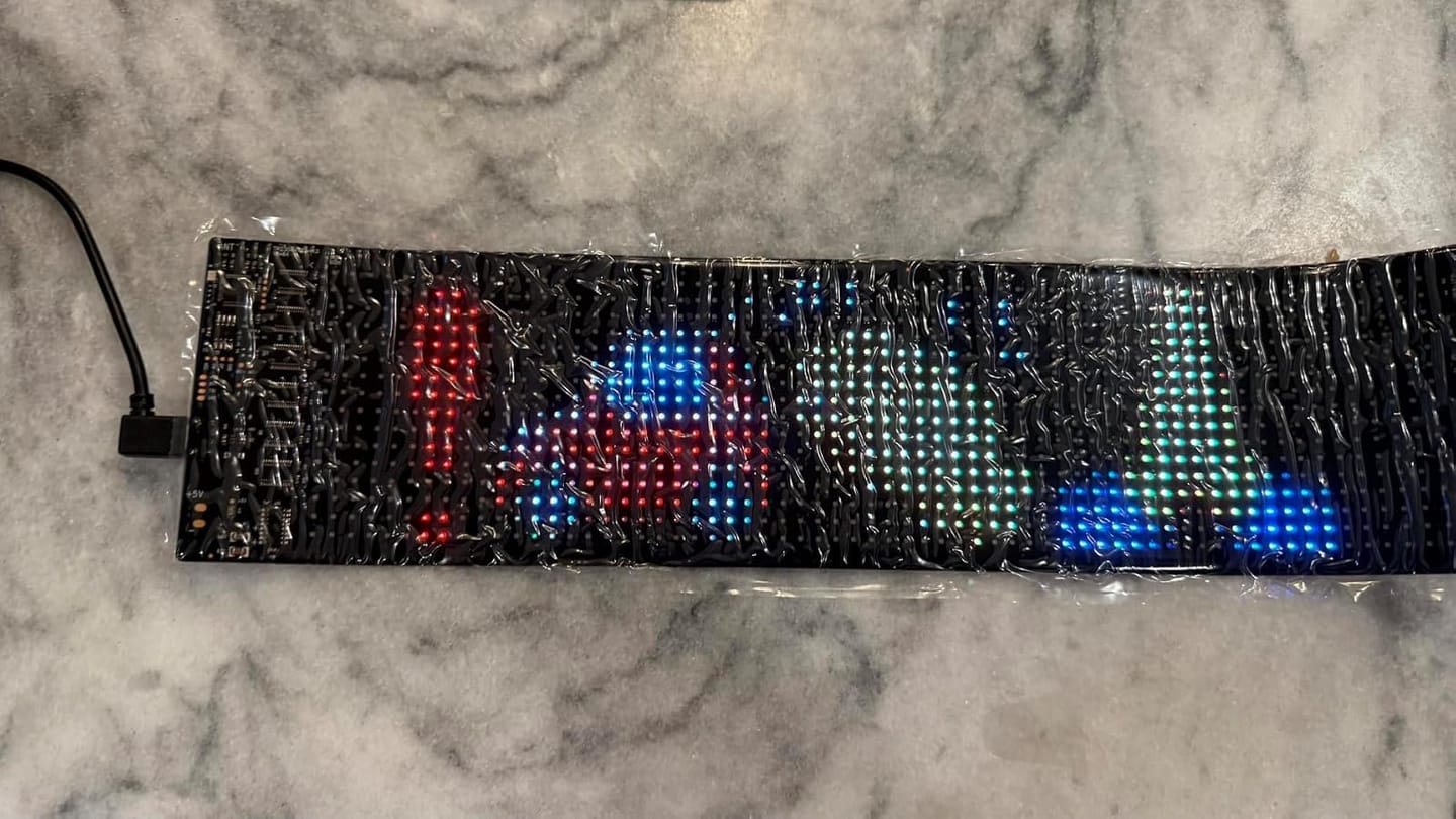 Customer photo review of BOLTHUT™ Flexible LED Matrix Panel — RGB Car Eyes, App & Remote