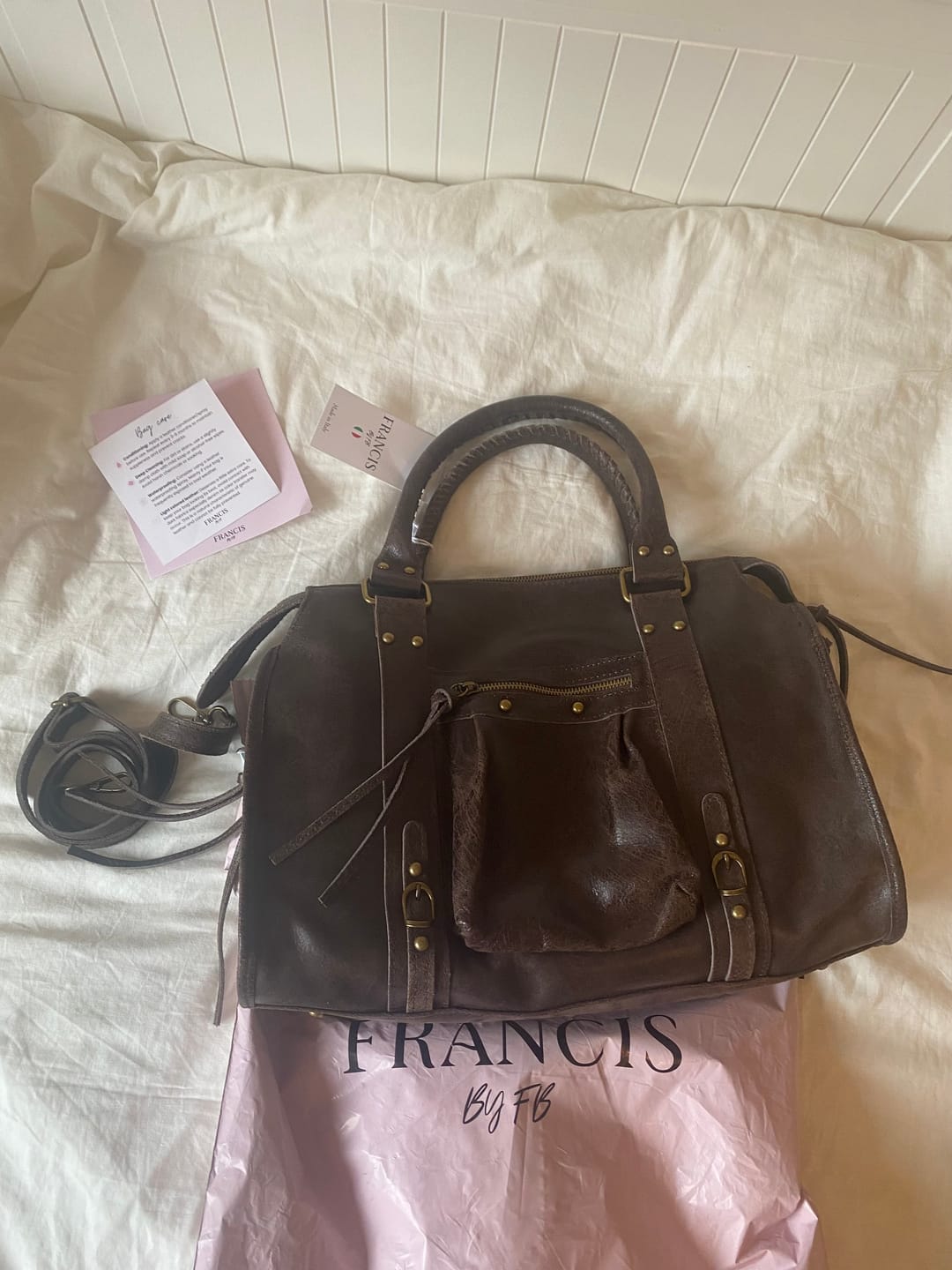 Customer photo review of It girl bag espresso martini
