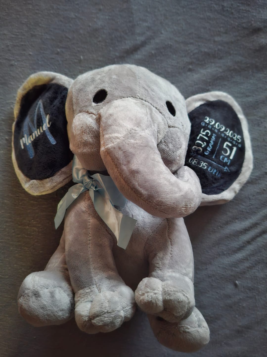 Customer photo review of Zur Geburt - Baby-Stofftier
