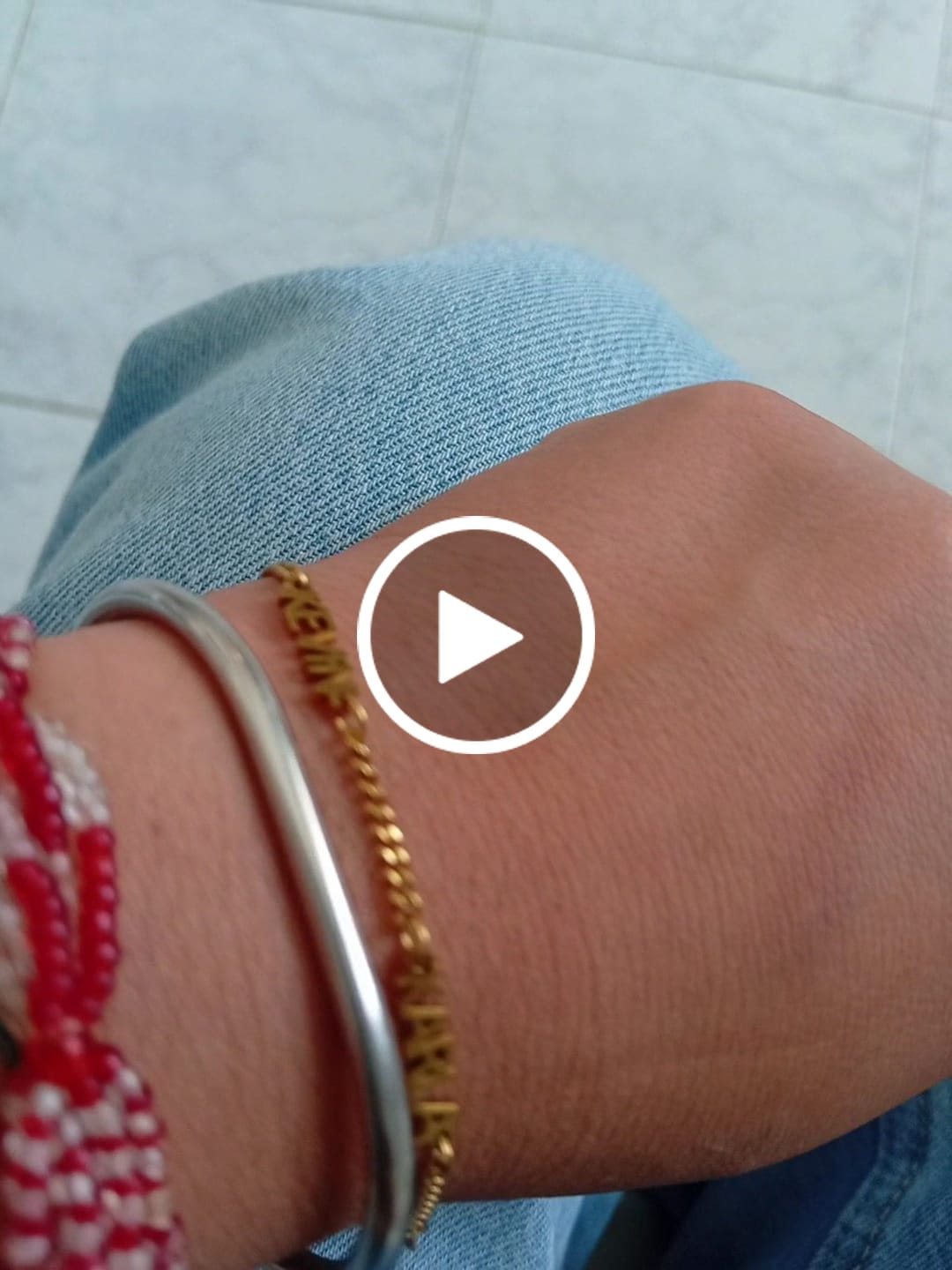 Customer video review of Custom Name Bracelet
