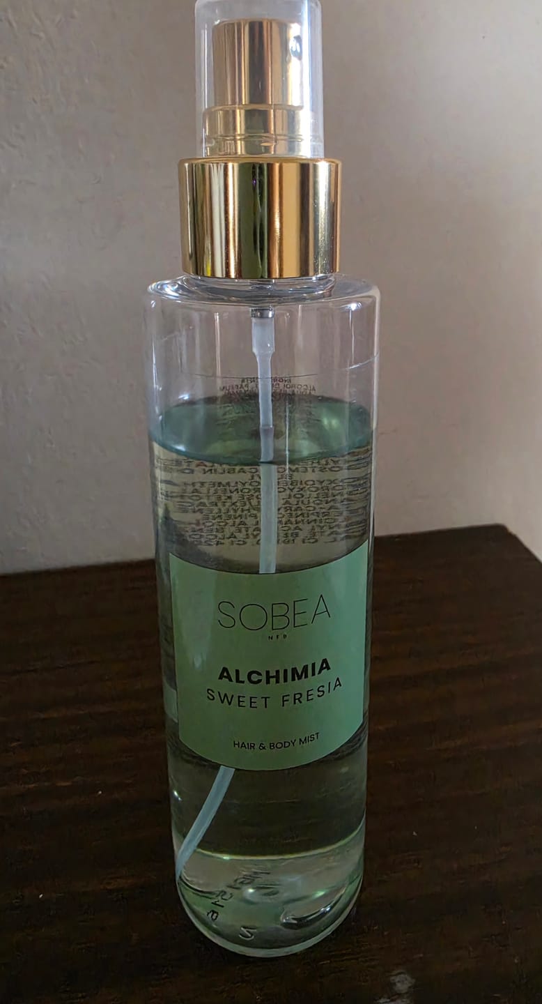 Customer photo review of ALCHIMIA Hair & Body Mist
