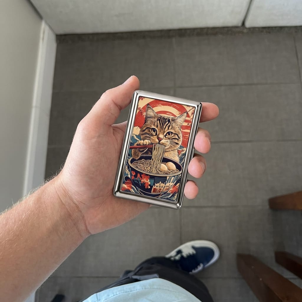 Customer photo review of Patina Tin Cardholder Wallet