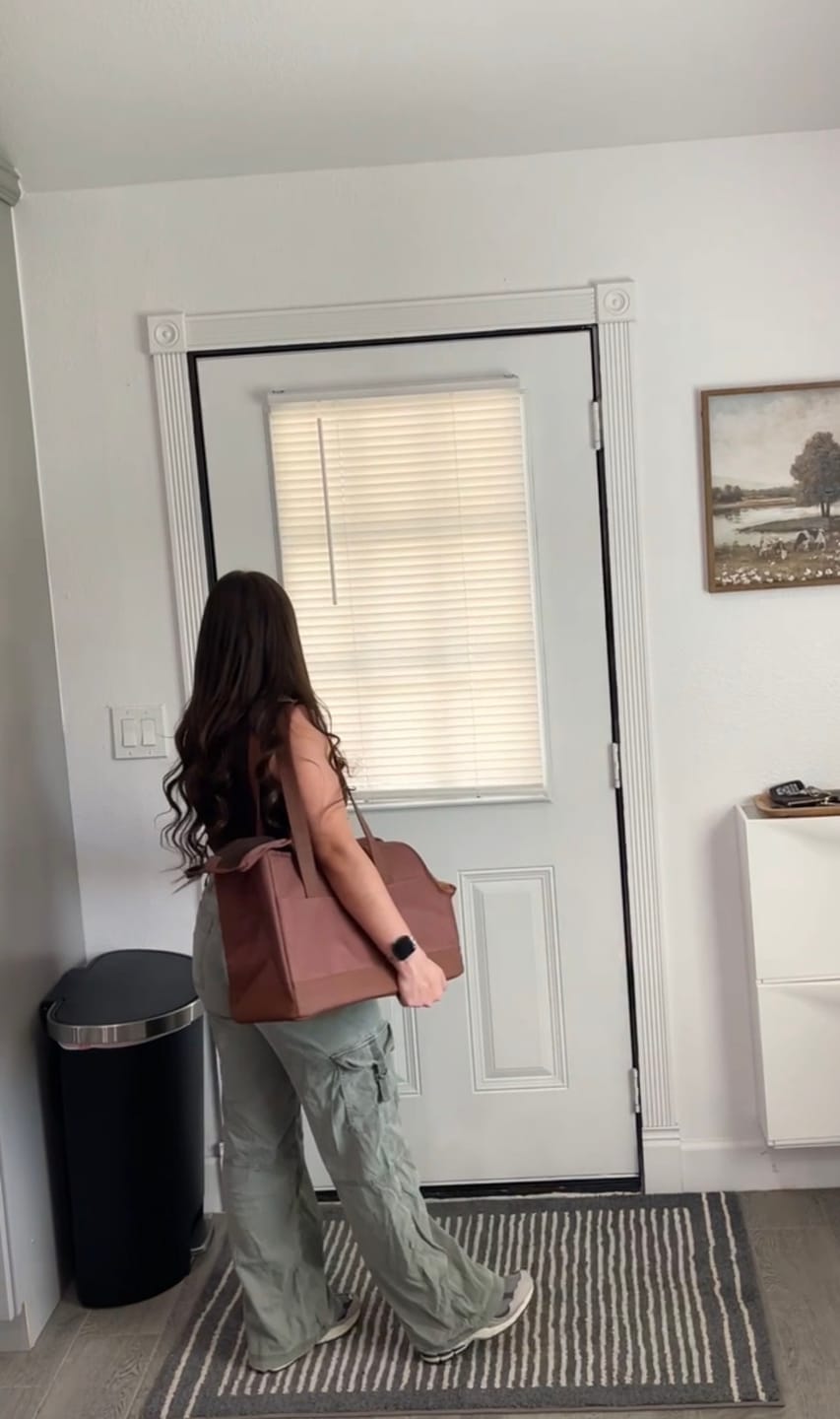 Customer photo review of Chocolate Brown Pet Tote Bag