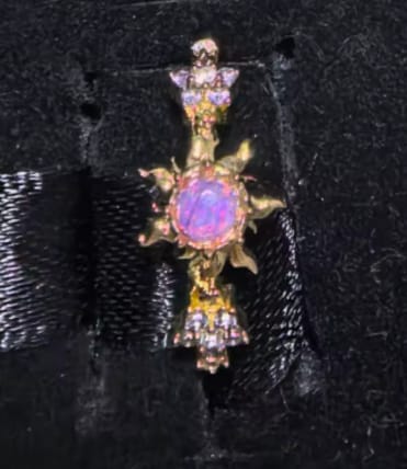 Customer photo review of Adjustable Enchanted Sun Ring with Iridescent Stone