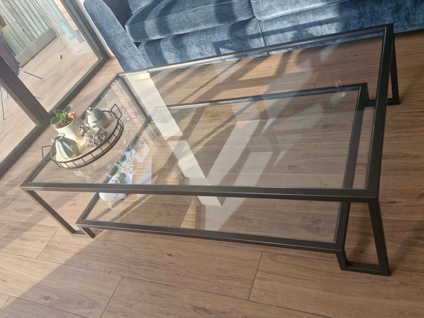 Customer photo review of Hudson Glass Metal Coffee Table - Made To Measure