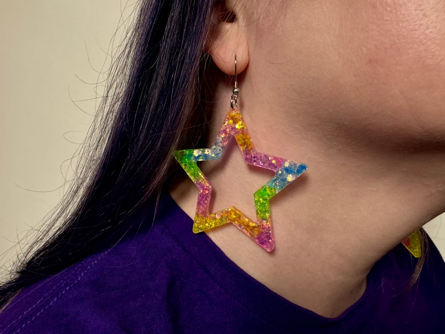 Customer photo review of Överi Bling Tähti korvikset