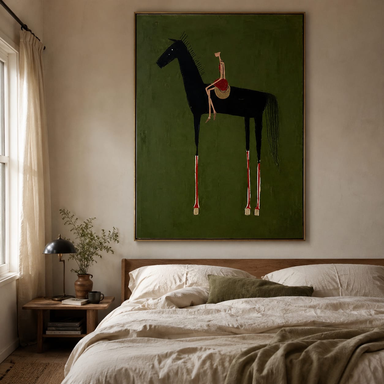 Customer photo review of Olive Rider-Modern Horse Painting