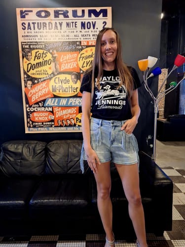 Customer photo review of Diamonds Distressed Graphic Women's Tee