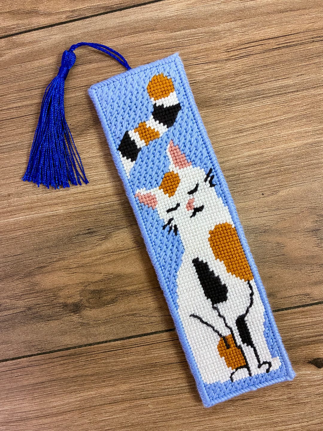 Customer photo review of The Great Catsby Bookmark Needlepoint Kit