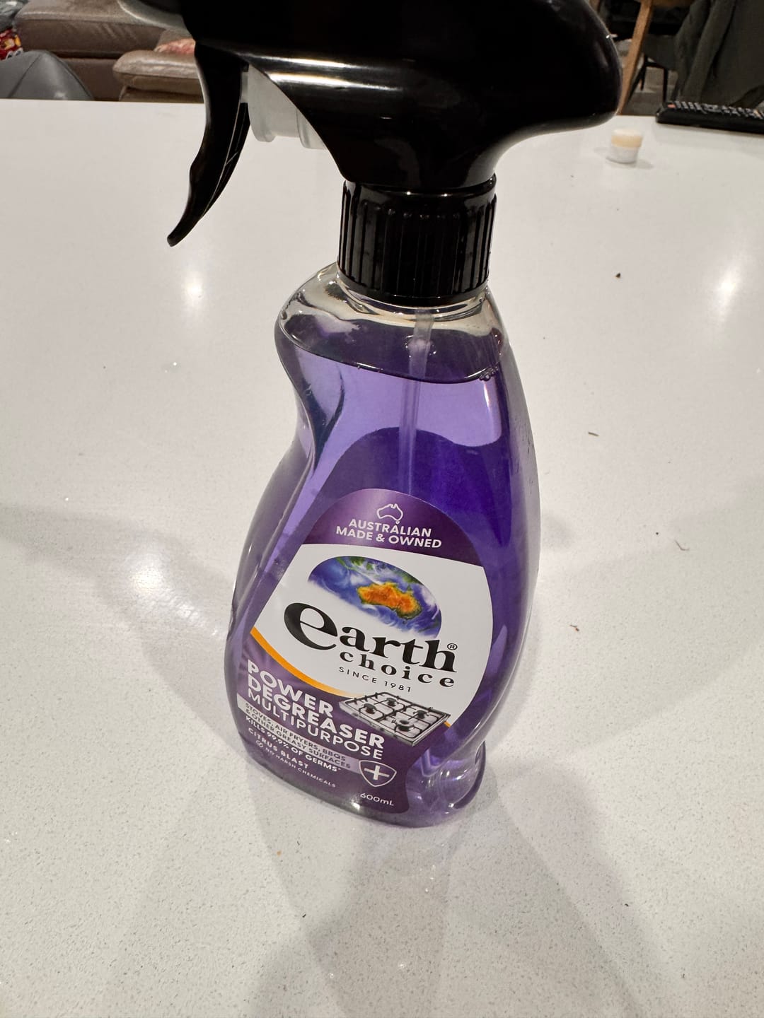 Customer photo review of Earth Choice Power Degreaser Multipurpose 600mL