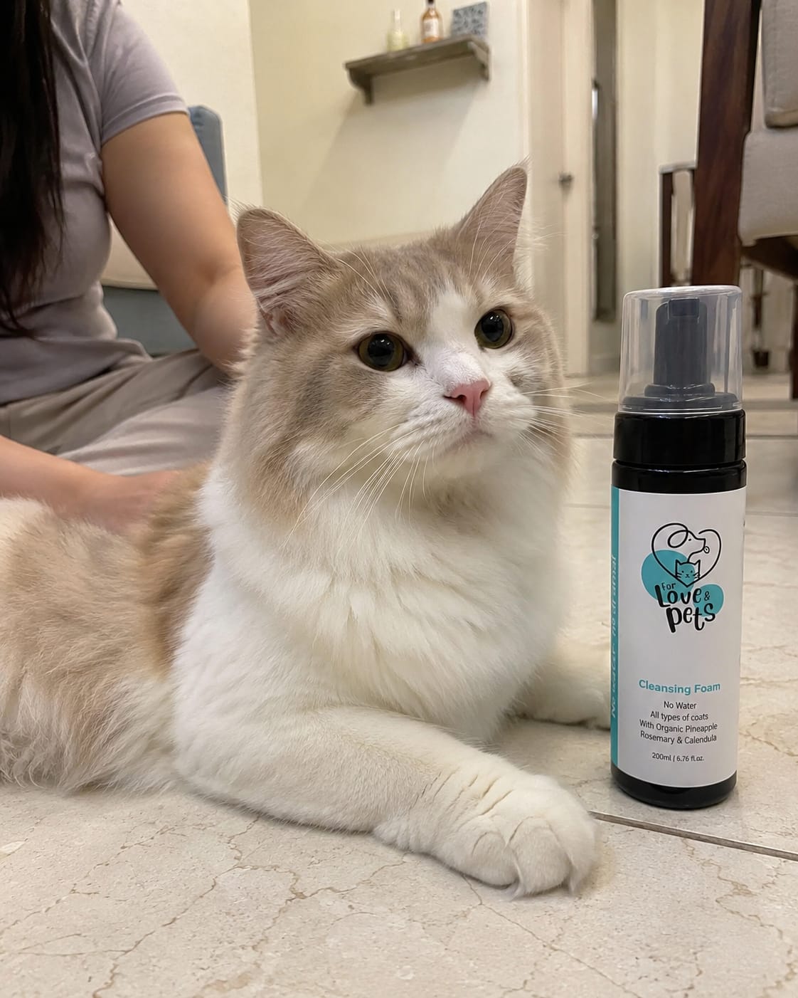 Customer photo review of Αφρός Καθαρισμού Χωρίς Νερό για Σκύλους & Γάτες - Καθαρό Τρίχωμα Χωρίς Μπάνιο