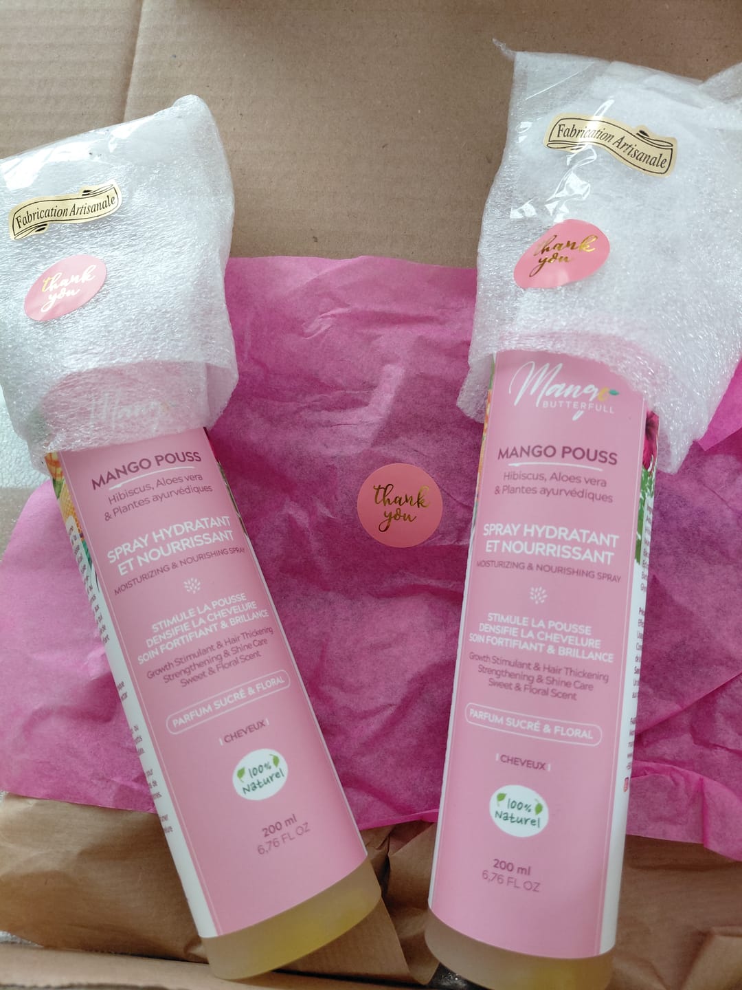 Customer photo review of Spray Hydratant et nourrissant - MANGO POUSS
