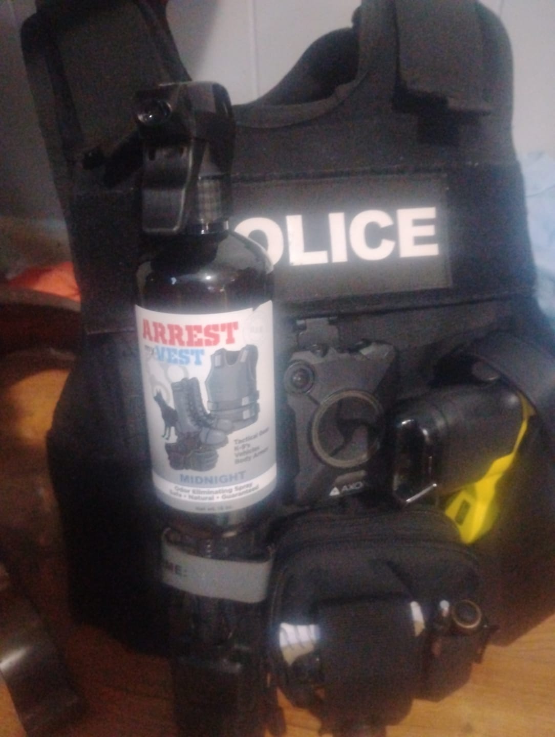 Customer photo review of 16 oz. Vest Odor Eliminator Spray In Fragrance of Choice